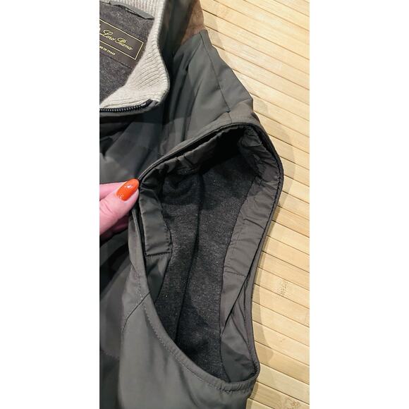 Loro Piana Nylon / Suede / Goose Down Vest Men’s XL Brown - $3995 Retail - Picture 7 of 16